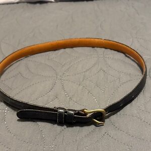 Coach Black and Brown Leather Belt